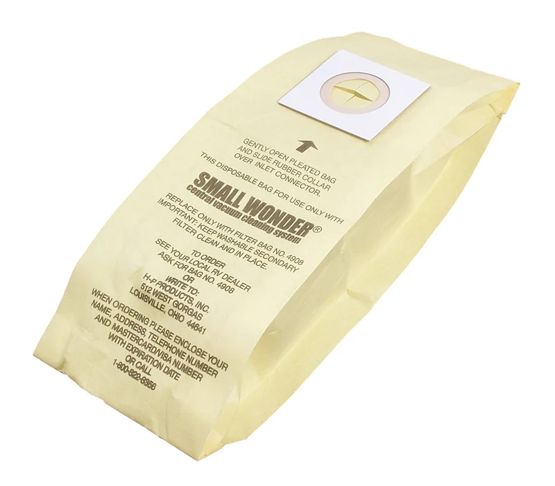 Sac en papier pour aspirateur HP Small Wonder modèle 5100 et 6460 - paquet de 3 sacs - 4908