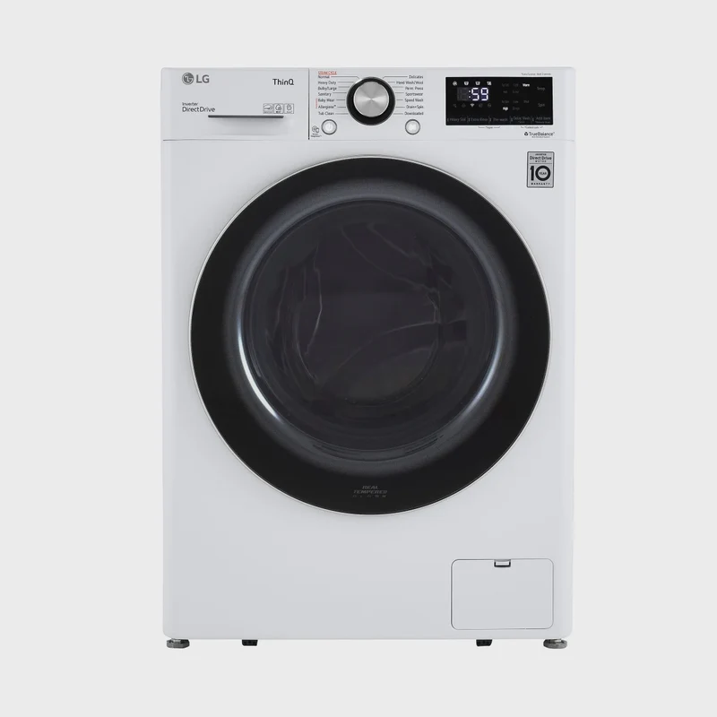LG 2.6 cu ft. White Compact Front Load Washer with Closet Depth Model WM1455HWA
