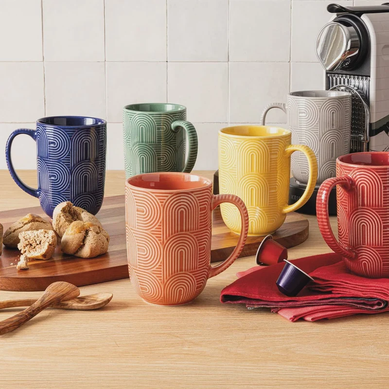 Over & Back Arch Mugs, 6 Pack