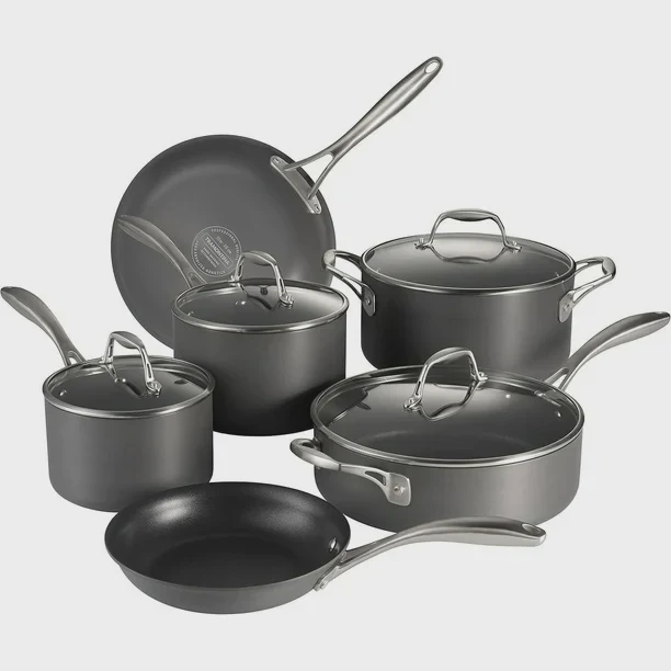Tramontina 10 Piece Hard Gauge Hard Anodized Cookware Set