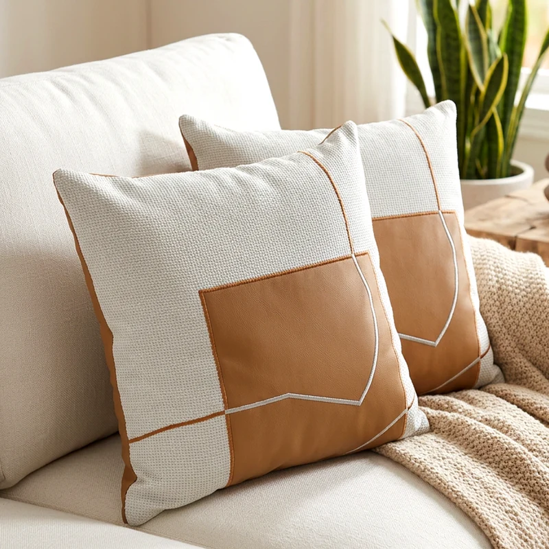 Set 2 coussins Camel 45x45cm