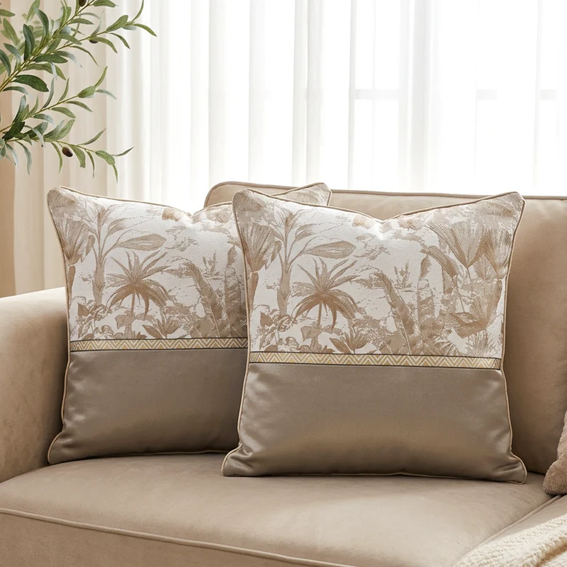 Set 2 coussins désert beige 45x45cm