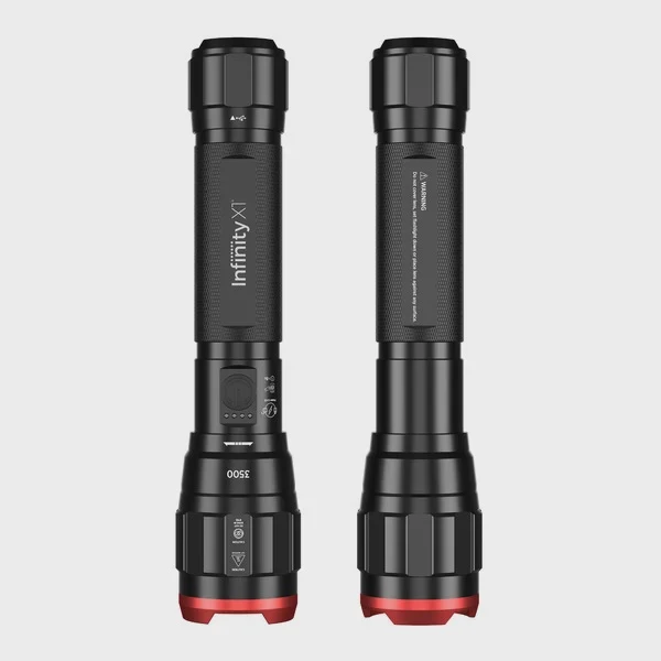 Infinity X1 3500L Dual Power Focusing Flashlight, 2-pack