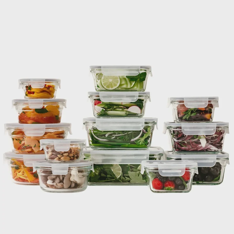 Glasslock Food Storage Set, 28-piece