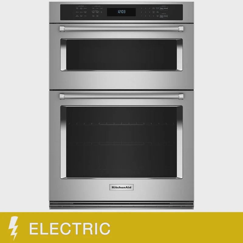 KitchenAid 30 in 6.4 cu ft. Stainless Steel Combination Double Wall Oven Model KOEC530PSS