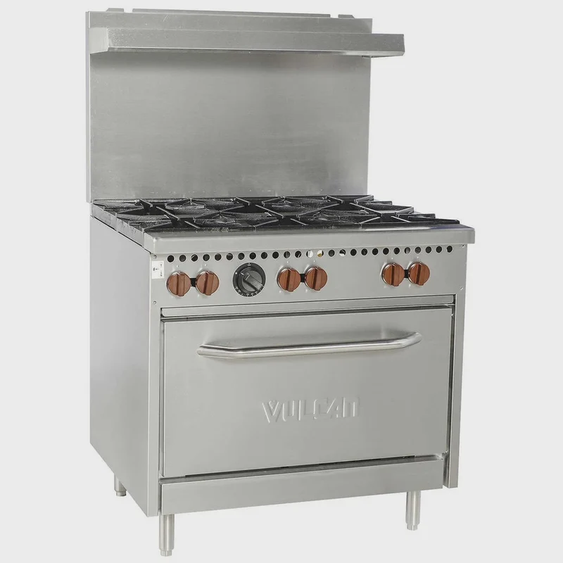 Vulcan 36 in 6-burner Stainless-steel Freestanding Commercial Gas Range (Very Light Use)