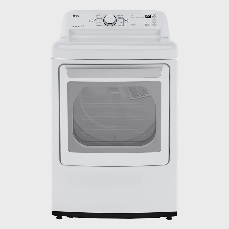 LG 7.3 cu. ft. White Electric Dryer with Sensor Dry Technology Model DLE7010W
