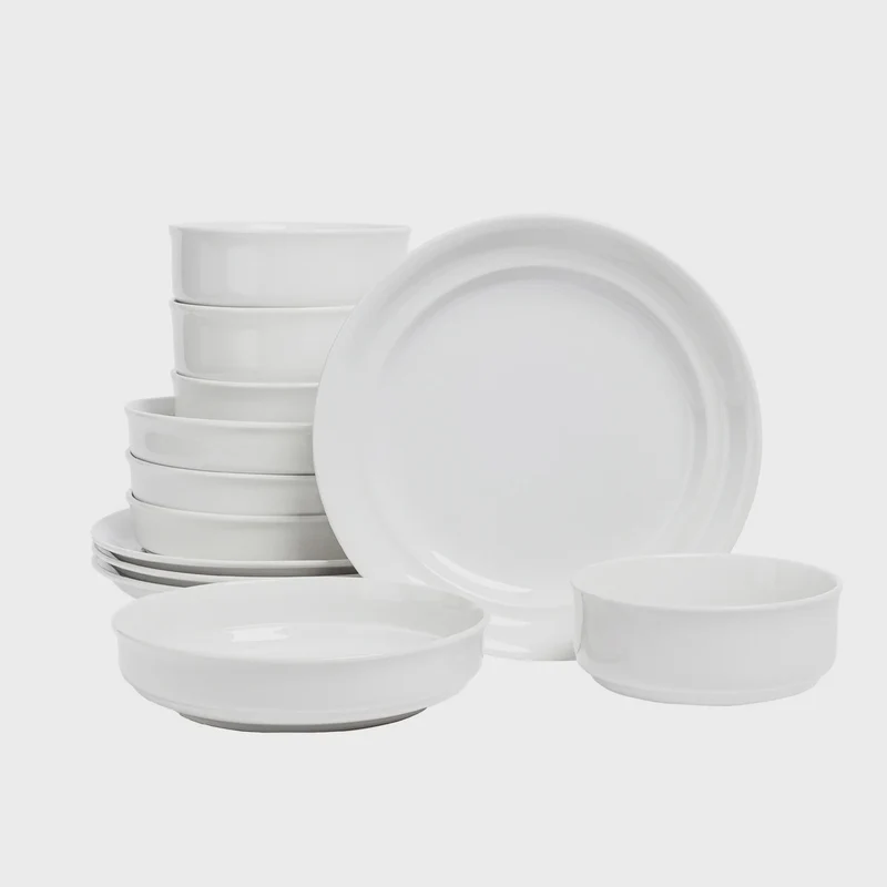 Over & Back Dinnerware Set, 12-pieces