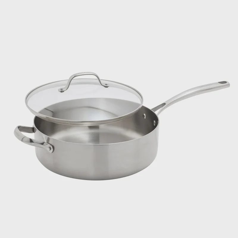 GreenPan Tri-Ply Stainless Steel Covered Saute Pan, 4.7 L (5 qt.)