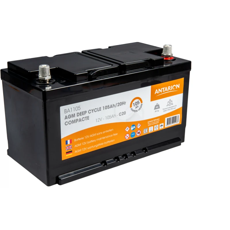 Antarion Batterie AGM 105Ah COMPACTE