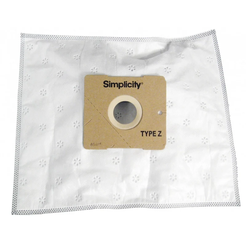 Sac microfiltre HEPA pour aspirateur chariot Simplicity Snap, Jack et Jill - paquet de 6 sacs