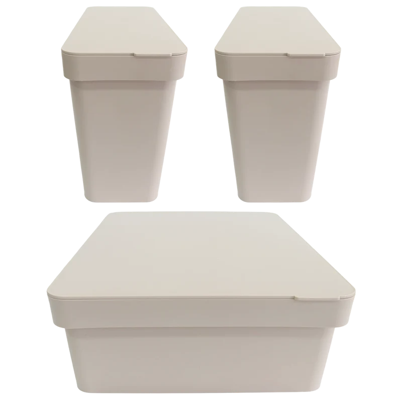 Set 2 boîtes rangement 14cm + 1 boîte de 28cm