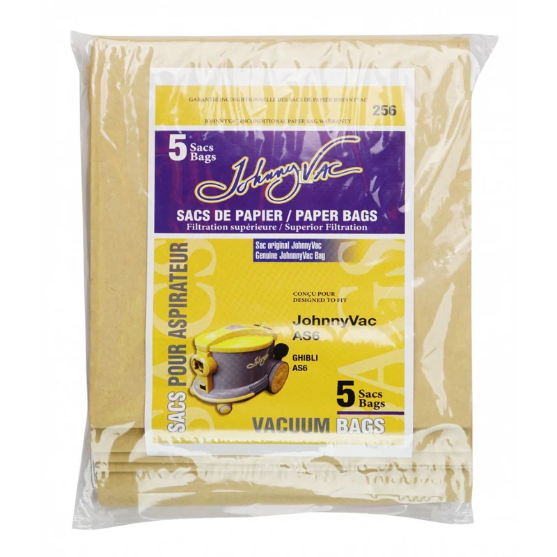 Sac en papier pour aspirateur Johnny Vac AS6 - paquet de 5 sacs