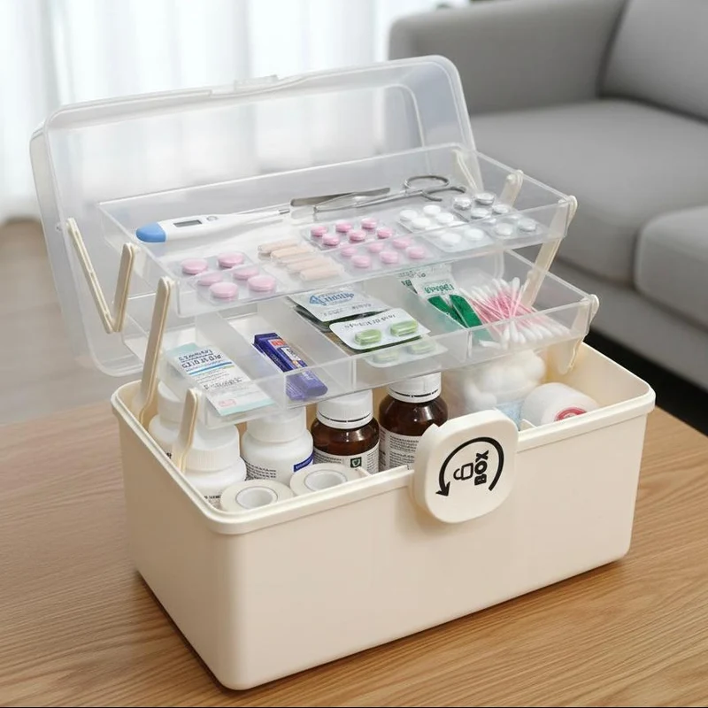 Boîte rangement multi-usage en plastique 33x18x22cm
