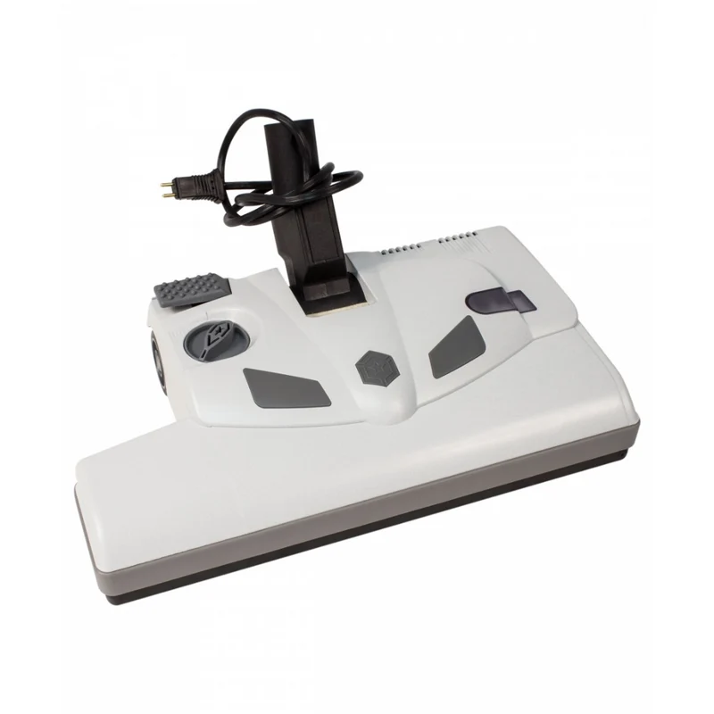 Balai électrique - largeur de 35,7 cm (14") - hauteur ajustable - blanc - courroie dentelée - rouleau-brosse en plastique - Lindhaus LH6114