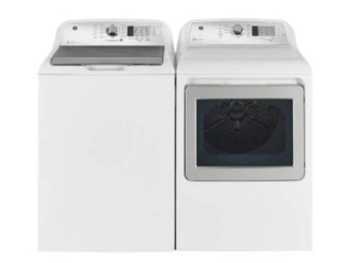 GE 5.3 cu ft. Top Load Washer with SaniFresh Cycle and 7.4 cu ft. Electric Dryer with SaniFresh Cycle
