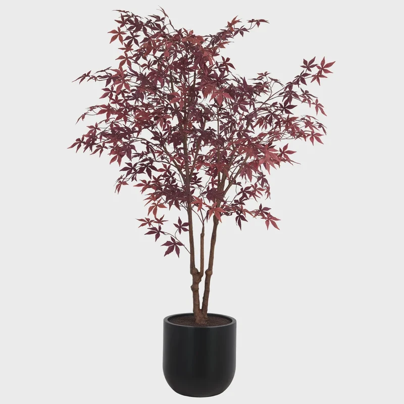 Faux 2 m (6.5 ft.) Red Japanese Maple Tree