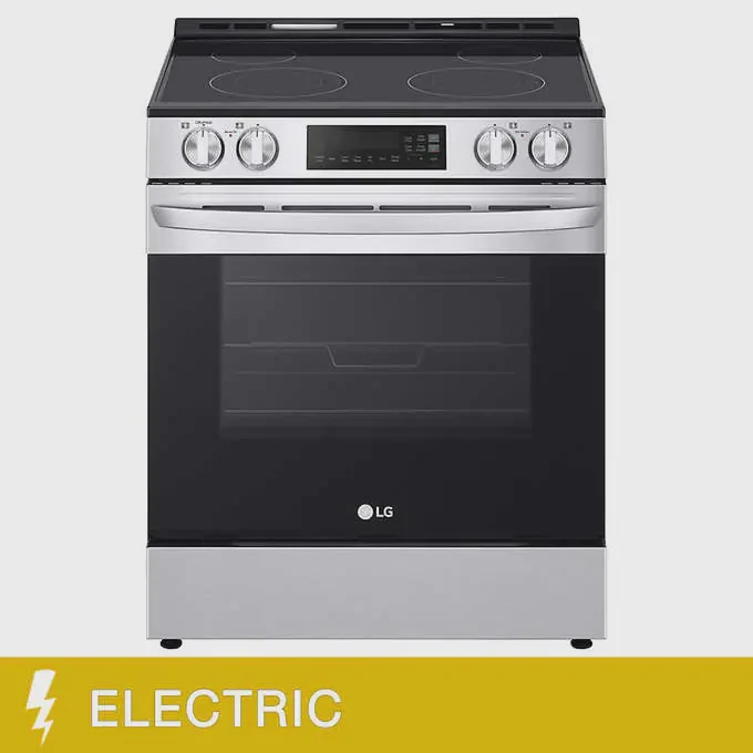 LG 30 in 6.3 cu ft. Smudge Resistant Stainless Steel Electric Fan Convection Slide-In Range with Air Fry Model LSEL6332FC