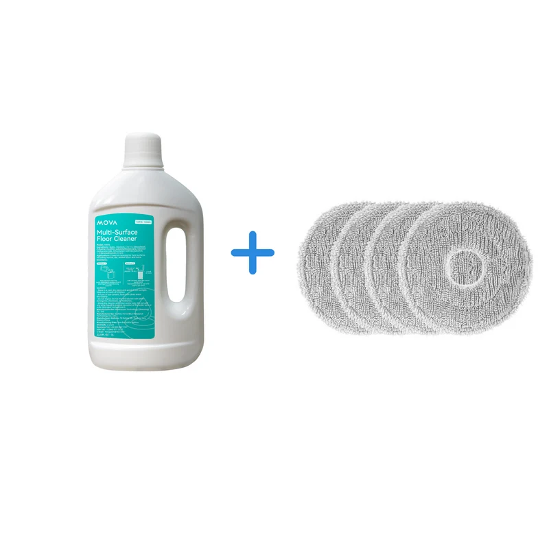 Solution de nettoyage (1 L) + Kit de serpillières pour MOVA V70/V50 Ultra Complete