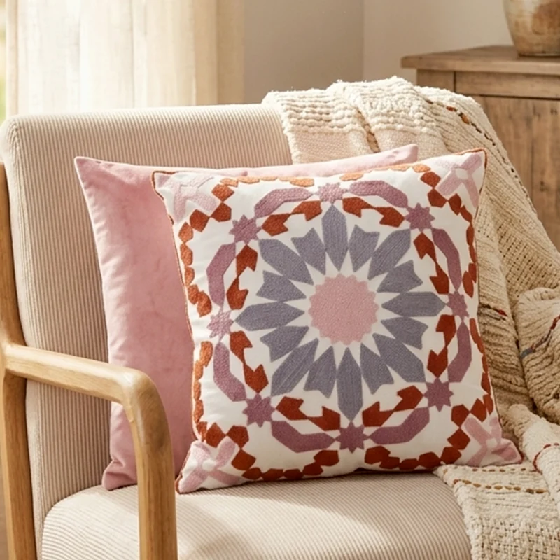 Set 2 coussins 45x45cm Zellij