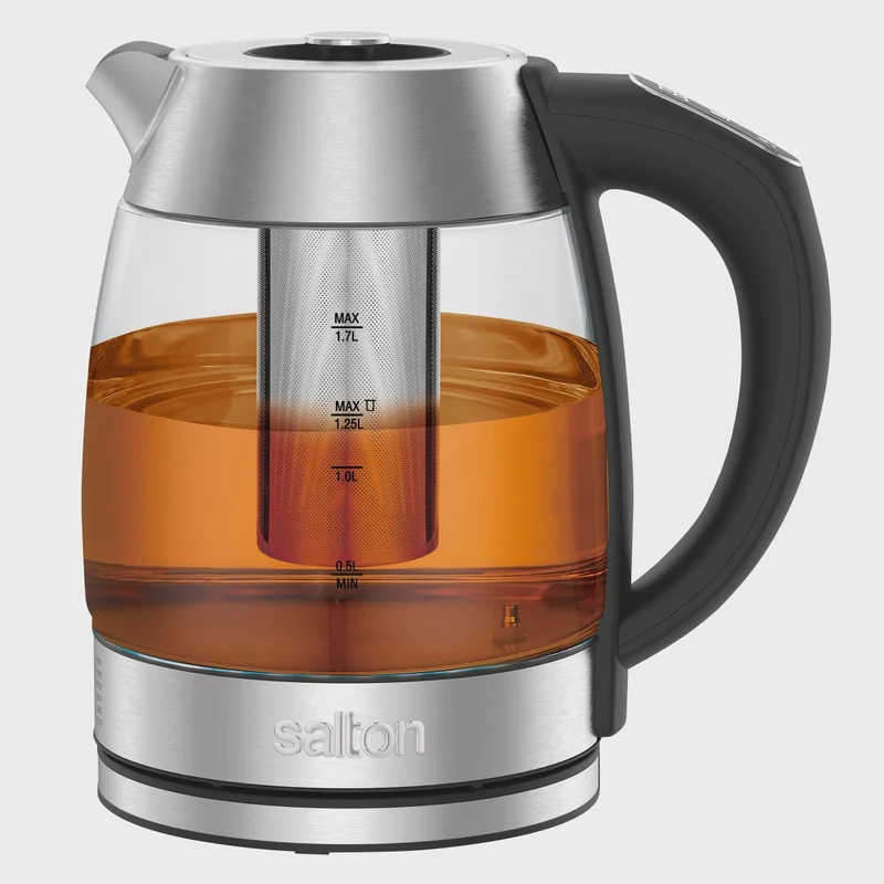 Salton Variable Temperature Touch Control Kettle 1.7 L with Removable Tea Steeper