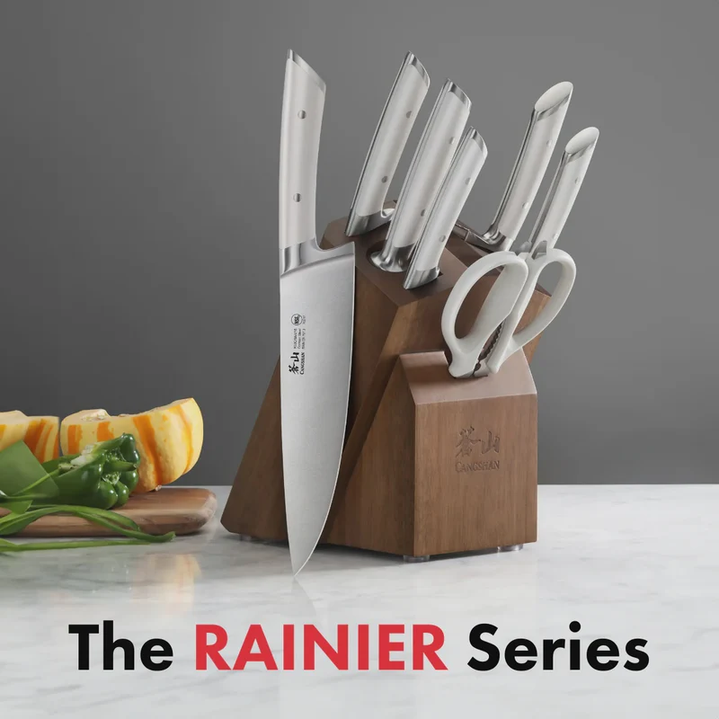 Cangshan Rainier Series 17 Piece Knife Block Set White