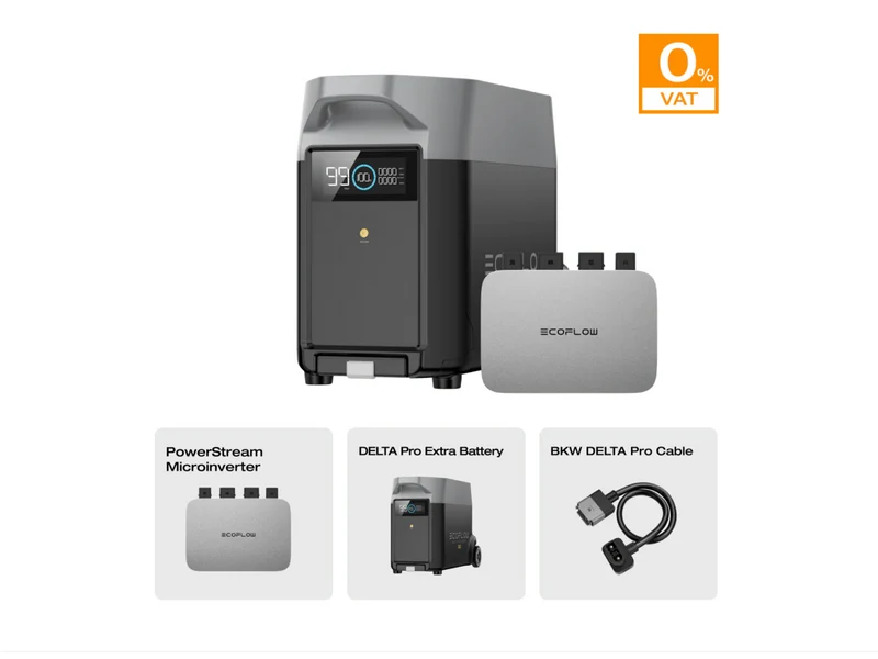 Ecoflow Micro-onduleur 800W + Batterie supplémentaire Delta Pro
