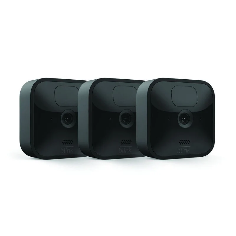Blink Outdoor Battery Powered Security Camera Pack of 3 - Black *Sync Module Required*