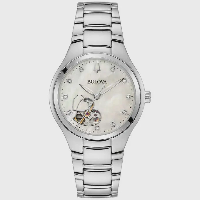 Bulova Classic White Mother-of-Pearl Dial Ladies Watch 96P234