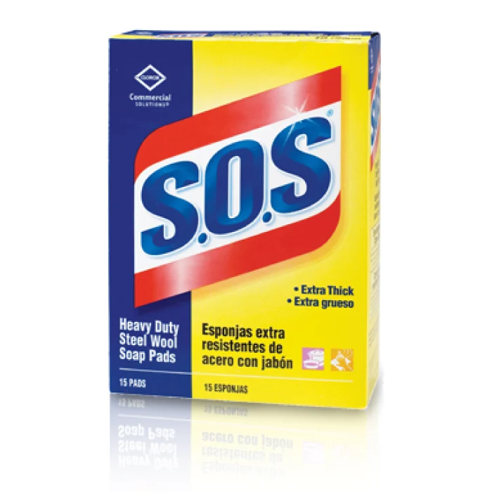 Tampons savonneux laine d’acier S.O.S®, 216/bte