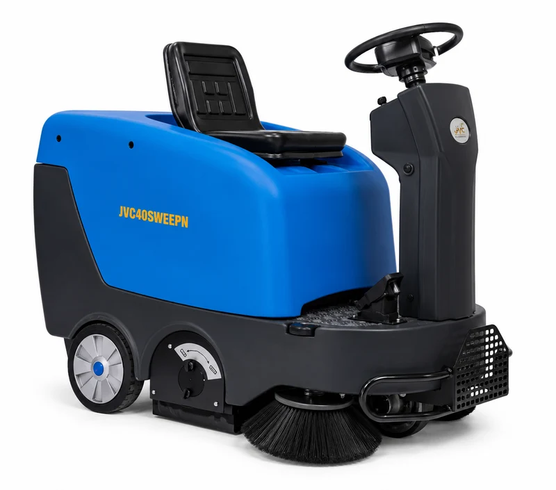 Balai motorisé industriel autoporté - Johnny Vac JVC40SWEEPN - 39,5" (1 003 mm) de largeur de nettoyage - batterie et chargeur inclus