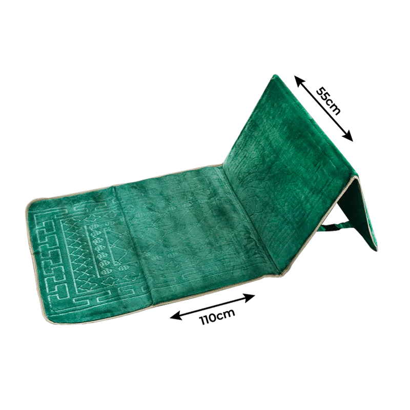 Tapis prière pliable avec dossier 110x55cm