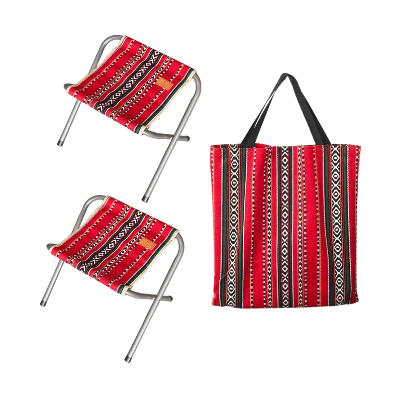 Set 2 tabourets pliable avec sac