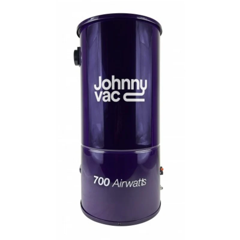 Aspirateur central Johnny Vac - silencieux - moteur 2 ventilateurs - 700 watts-air - capacité de 5 gal (19 L) - support mural - sac HEPA - filtre mousse