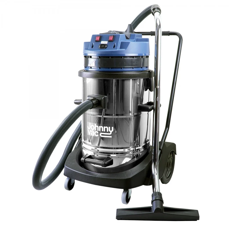 Aspirateur commercial sec et humide - capacité de 70 L (18,5 gal) - cuve en métal sur chariot - prise pour balai électrique - boyau de 8' - manchons en plastique et aluminium - brosses et accessoires inclus - IPS ASDO09914